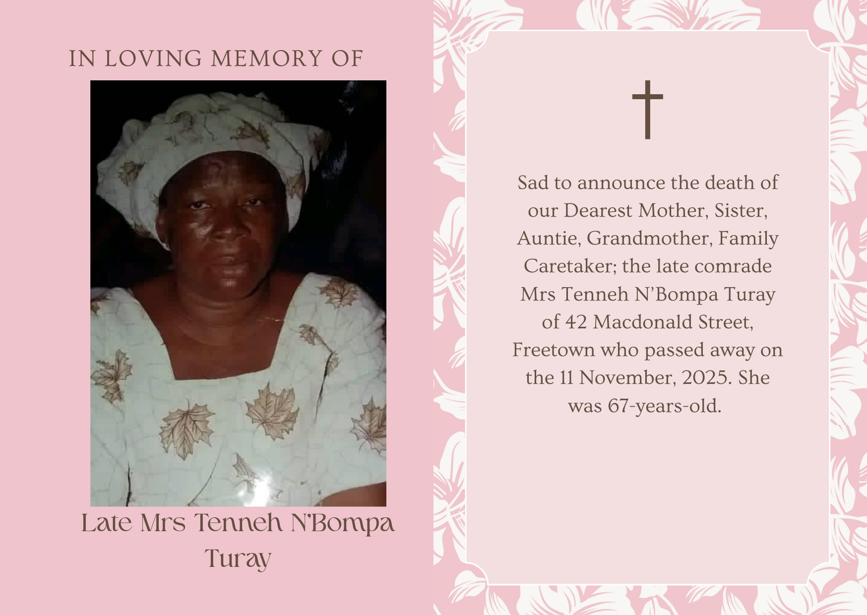Mrs Tenneh N’Bompa Turay